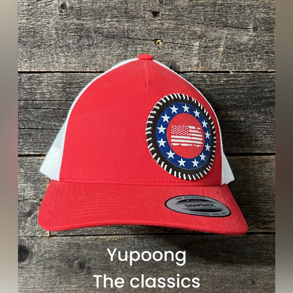 Patriotic themed trucker hat Adjustable SnapBack